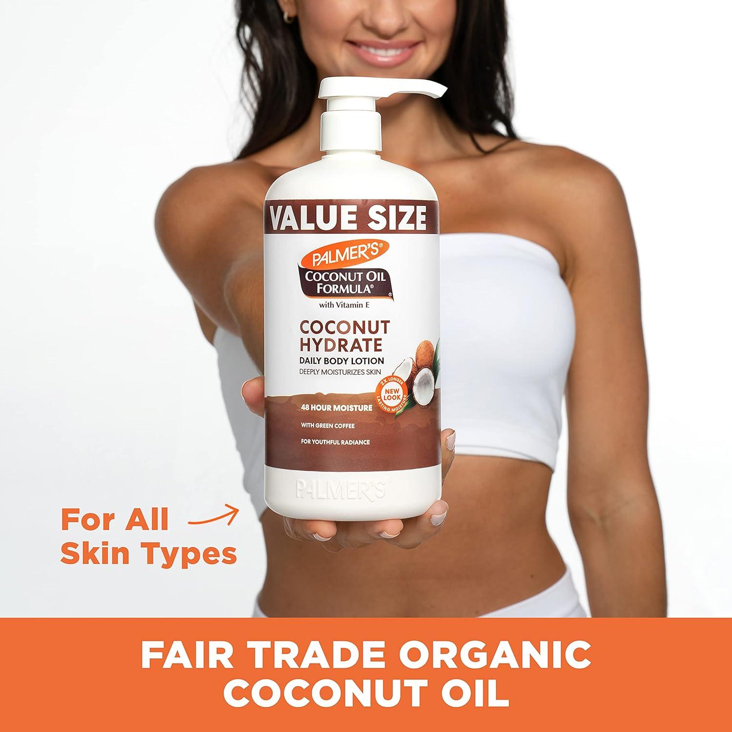 Palmer’s Coconut Oil Formula Body Lotion for Dry Skin, Hand & Body Moisturizer with Green Coffee Extract & Vitamin E, Value Size Pump Bottle, 33.8 Fl Oz (Pack of 1) - view 7