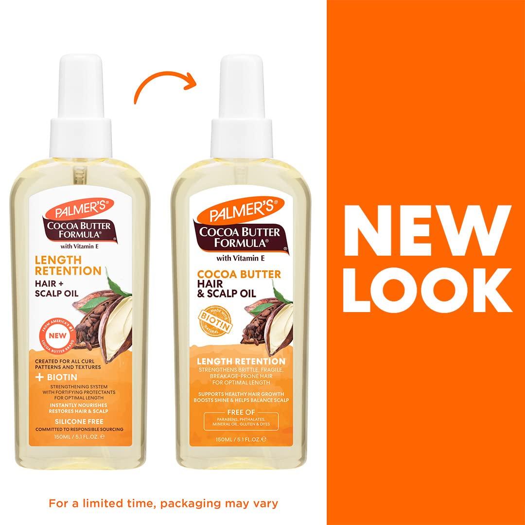 Palmer’s Cocoa Butter & Biotin Length Retention Hair and Scalp Oil, 5.1 Ounce (Packaging May Vary)(5.1 Fl Oz (Pack of 1)) - view 3