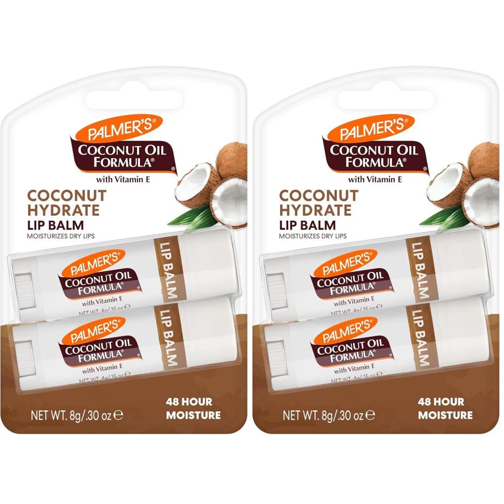 Palmer’s Coconut Oil Formula Lip Balm Duo, All-Day Moisturization, Hydrates Dry, Cracked Lips (Pack of 2)(2 Count (Pack of 2))