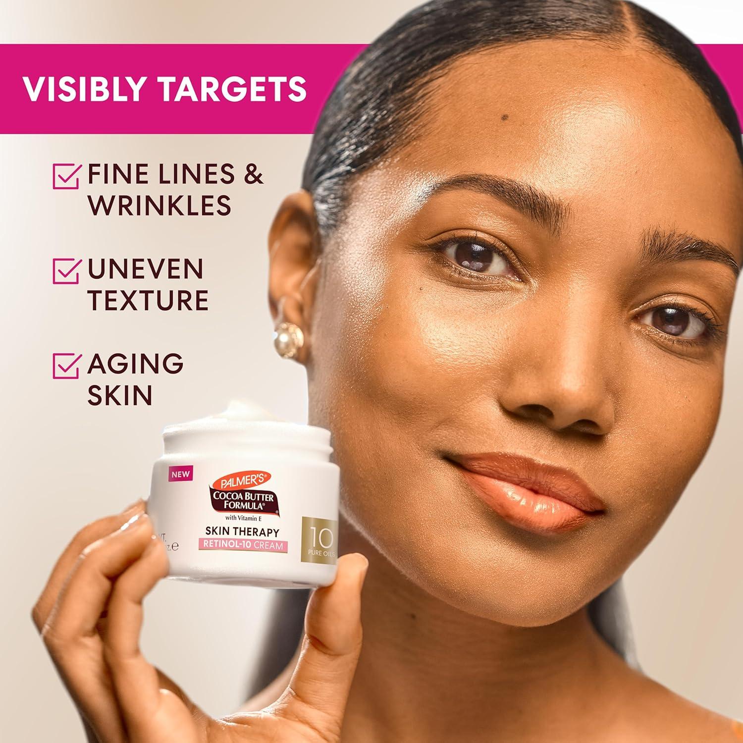 Palmer’s Cocoa Butter Formula Face Cream, Skin Therapy Retinol-10 Moisturizer, 2.7 Oz, Vitamin E & Hyaluronic Acid, Helps Reduce Fine Lines & Uneven Skin Tone, 48Hr Moisture, Dermatologist Approved - view 2