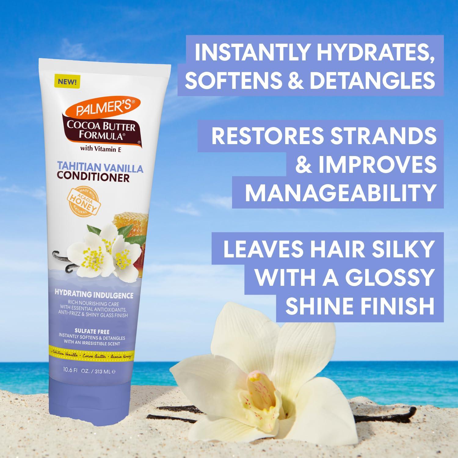 Palmer’s Cocoa Butter Formula, Tahitian Vanilla Hair Conditioner, (10.6 Fl Oz), Hydrating & Moisturizing Detangler with Vitamin E & Acacia Honey for Shine, Smoothness & Frizz Control, All Hair Types - view 2