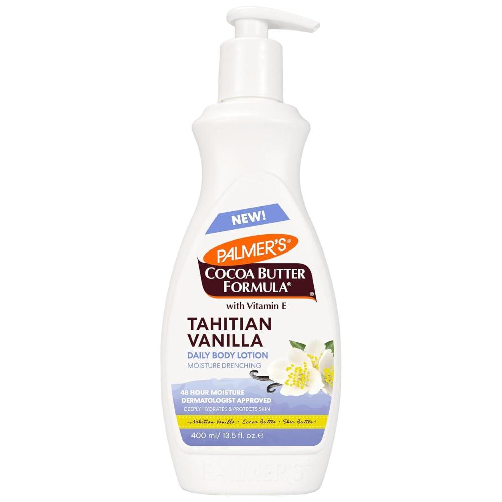 Palmer’s Cocoa Butter Formula Tahitian Vanilla Body Lotion, 13.5 Oz, Daily Moisturizing Lotion for Dry Skin with Shea Butter & Vitamin E, Hydrates & Protects, Helps Provide 48-Hour Deep Moisture(13.5 Ounce (Pack of 1))