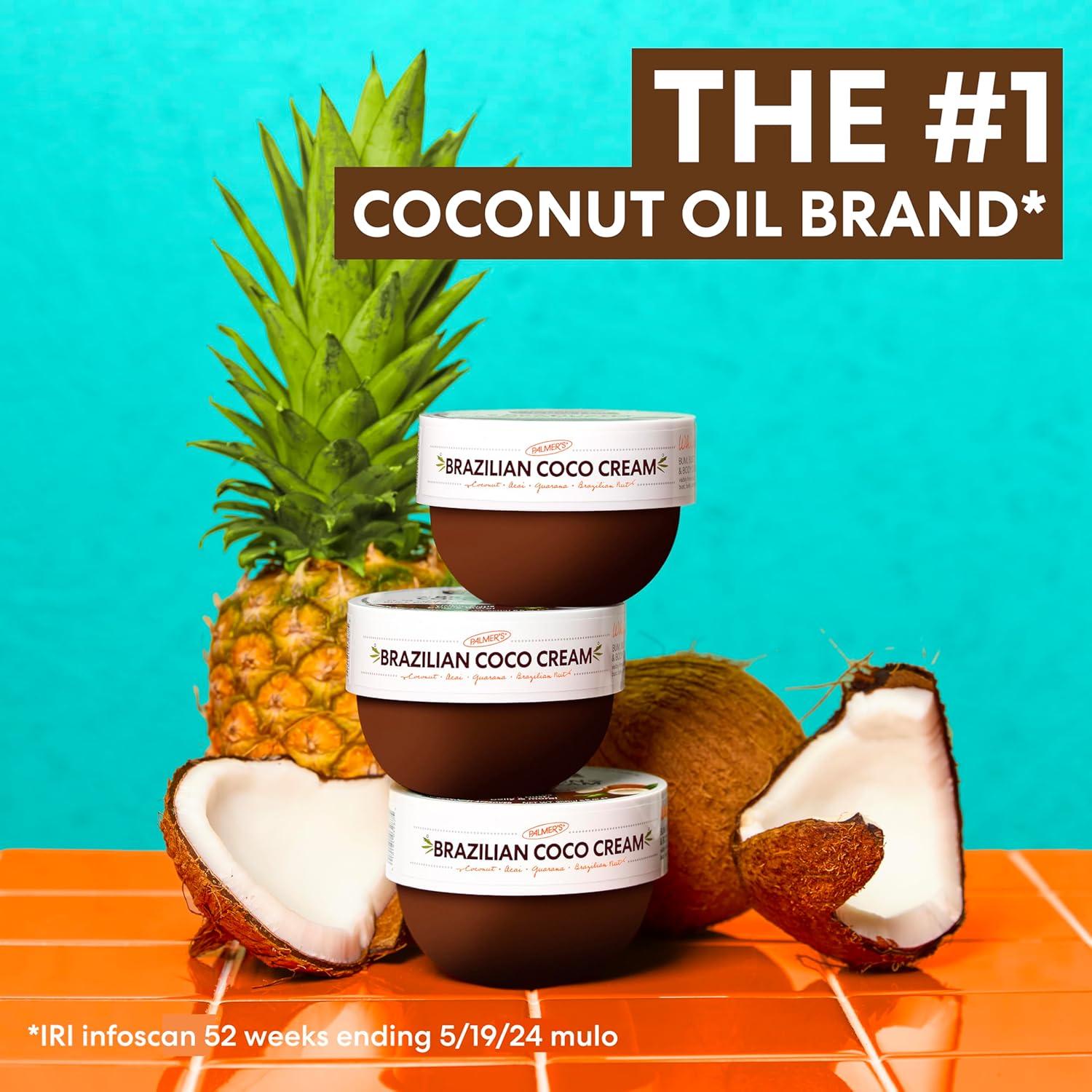 Palmer’s Coconut Oil Formula Brazilian Coco Cream with Vitamin E, 8.8 Fl Oz, Whipped Bum, Bust & Body Cream, Helps with Skin Tightening & Firming - view 7