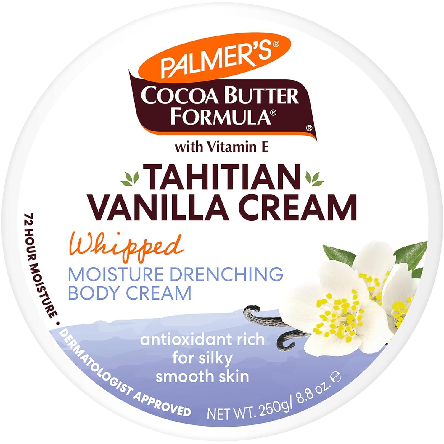 Palmer’s Cocoa Butter Formula Body Cream, Moisture Drenching Tahitian Vanilla, 8.8 Oz, 72Hr Hydration with Shea Butter & Vitamin E for Softer Skin, Protects & Soothes Dryness, Dermatologist Approved - view 2