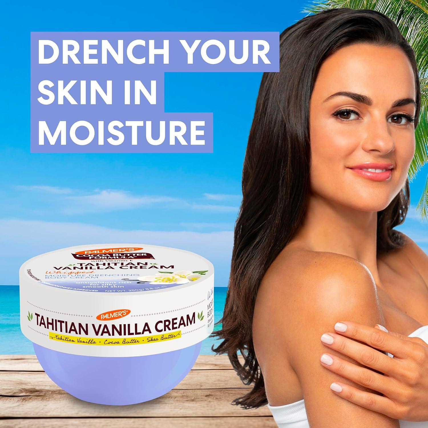 Palmer’s Cocoa Butter Formula Body Cream, Moisture Drenching Tahitian Vanilla, 8.8 Oz, 72Hr Hydration with Shea Butter & Vitamin E for Softer Skin, Protects & Soothes Dryness, Dermatologist Approved - view 3
