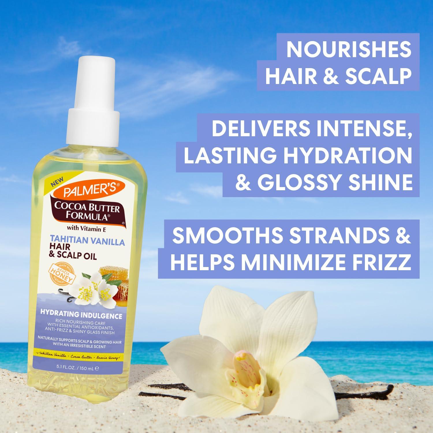 Palmer’s Cocoa Butter Formula, Tahitian Vanilla Hair & Scalp Oil, (5.1 Fl Oz), Hydrating & Nourishing Oil with Vitamin E & Acacia Honey for Shine, Smoothness & Frizz Control, All Hair Types - view 2