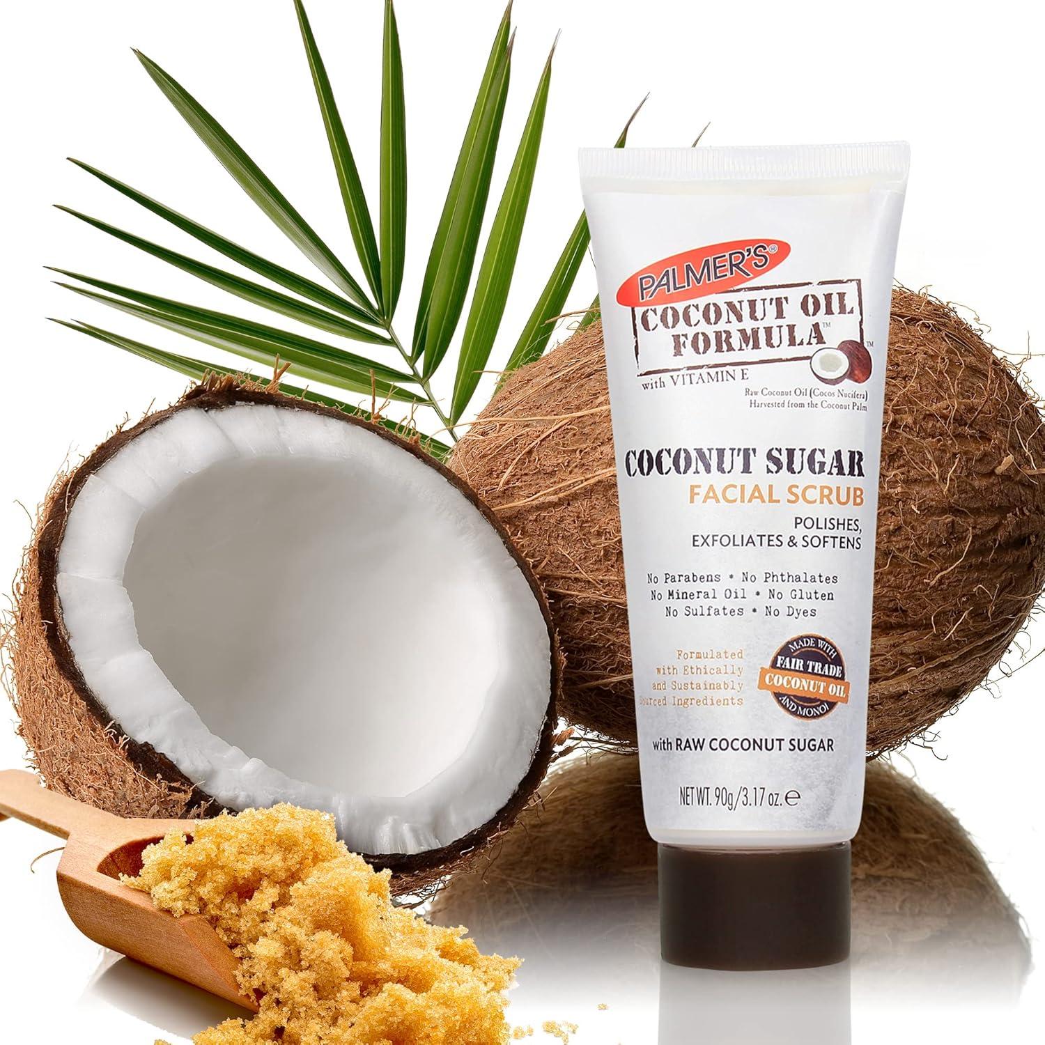 Palmer’s Coconut Oil Formula Coconut Sugar Facial Scrub Exfoliator, Face Scrub to Gently Exfoliate Away Dirt and Dead Skin Cells with Chamomile to Soften & Calm, 3.17 Ounces (Pack of 1)(1 Count (Pack of 2)) - view 4