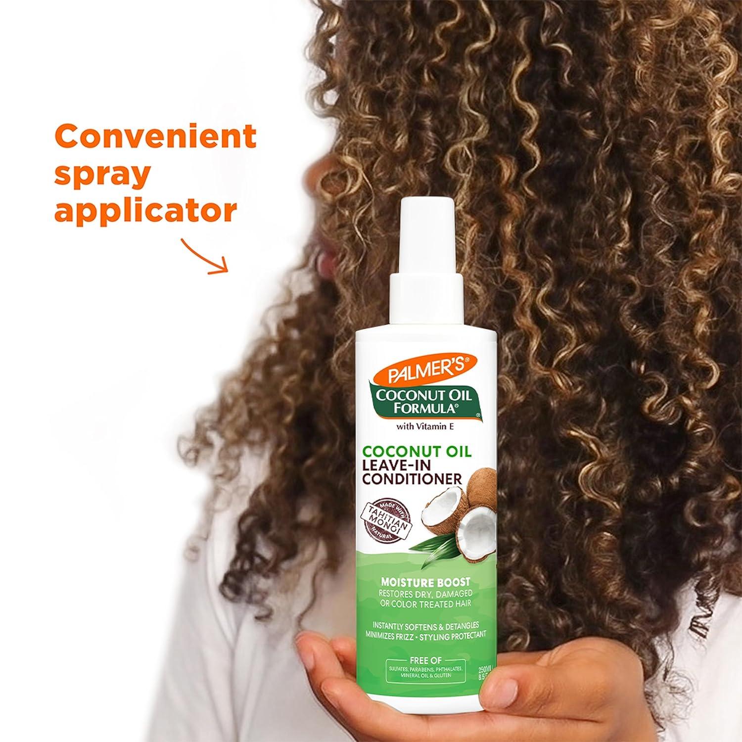 Palmer’s Coconut Oil Formula Moisture Boost Leave-In Conditioner Spray, Instantly Detangle, Hydrate and Strengthen Textured and Curly Hair, 8.5 Ounce(Leave In conditioner) - view 7