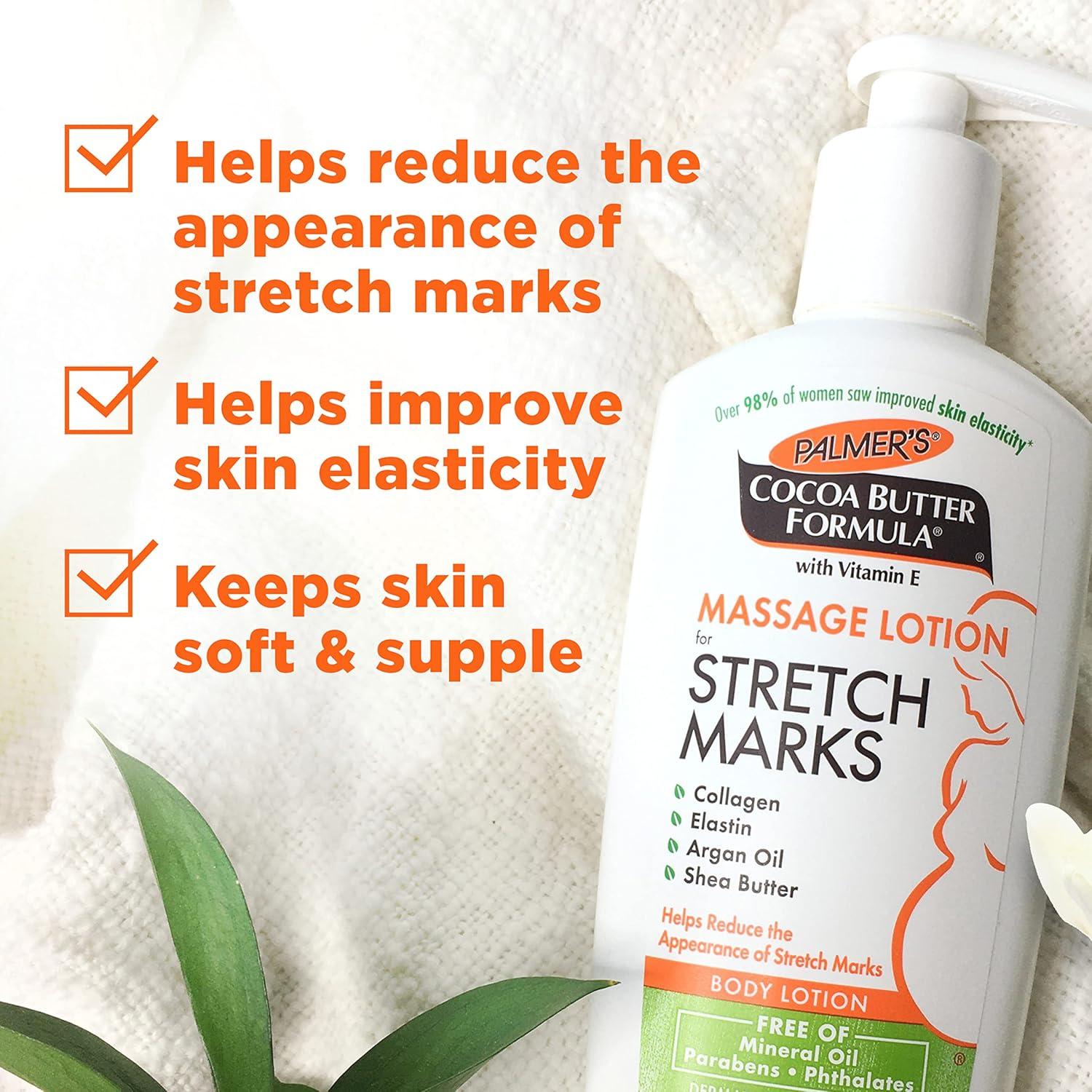 Palmer’s Stretch Mark Care Body Lotion + Body Oil Bundle, Cocoa Butter Formula with Vitamin E Skin Care for Pregnant Women, Includes 1 Massage Oil (5.1 fl oz) and 1 Massage Lotion (8.5 fl oz) - view 4