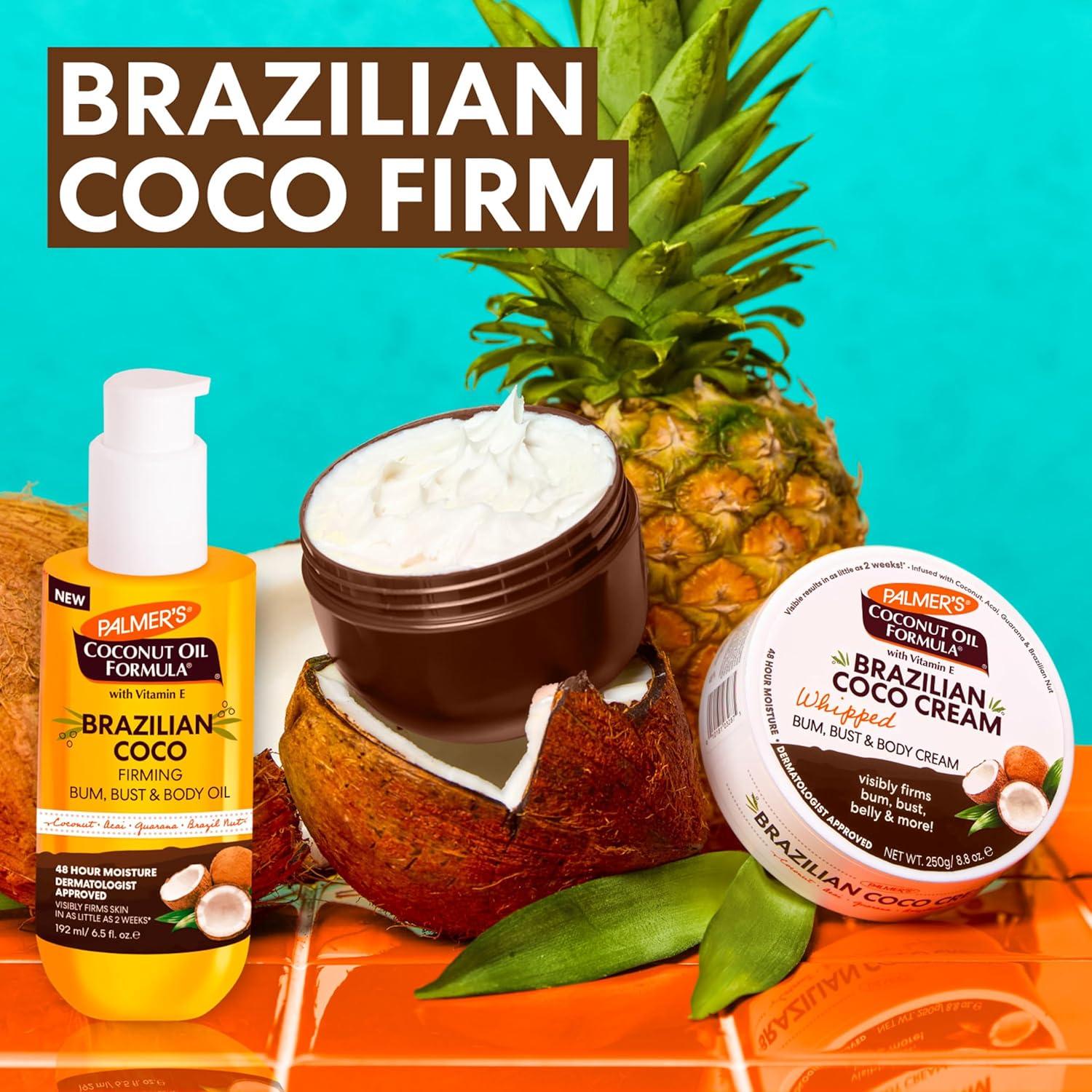 Palmer’s Coconut Oil Formula Brazilian Coco Firming Body Oil with Vitamin E, 6.5 Fl Oz, Helps with Skin Tightening & Firming of Bum, Bust & Belly, Provides 48Hr Moisture, Dermatologist Approved - view 7