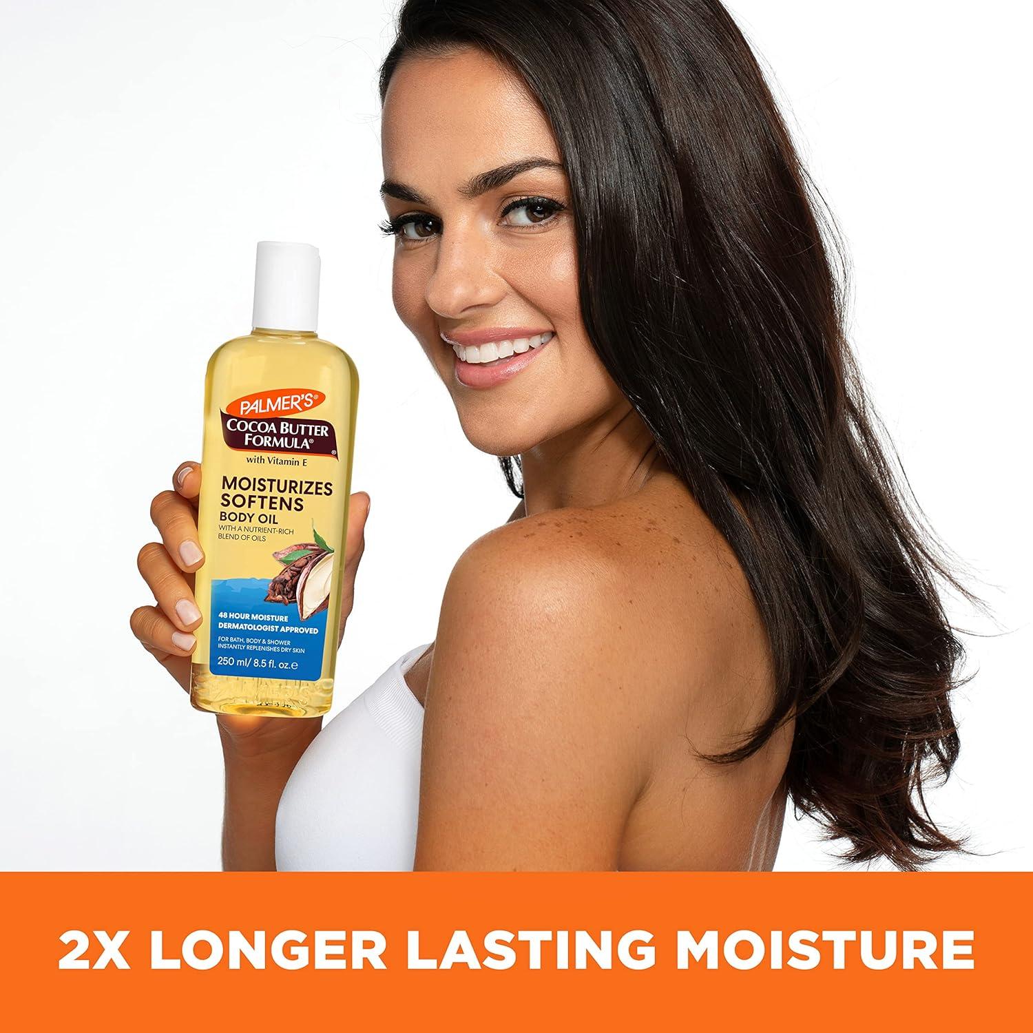 Palmer’s Cocoa Butter Moisturizing Body Oil with Vitamin E, Radiant Looking Glow and Skin Hydration, Instant Absorption, Bath, Body and Shower, 8.5 Ounces - view 5