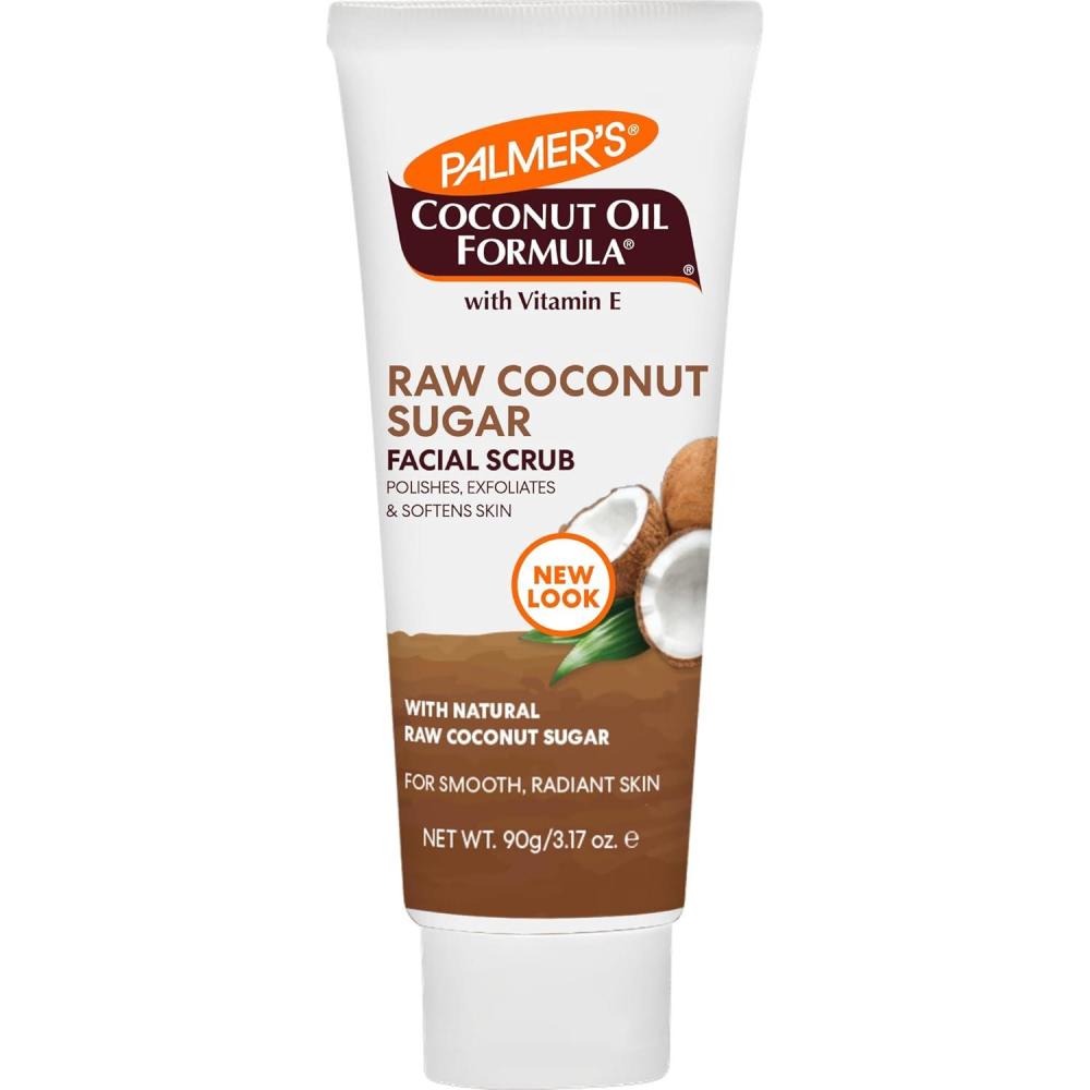 Palmer’s Coconut Oil Formula Coconut Sugar Facial Scrub Exfoliator, Face Scrub to Gently Exfoliate Away Dirt and Dead Skin Cells with Chamomile to Soften & Calm, 3.17 Ounces (Pack of 1)(3.17 Ounce (Pack of 1))