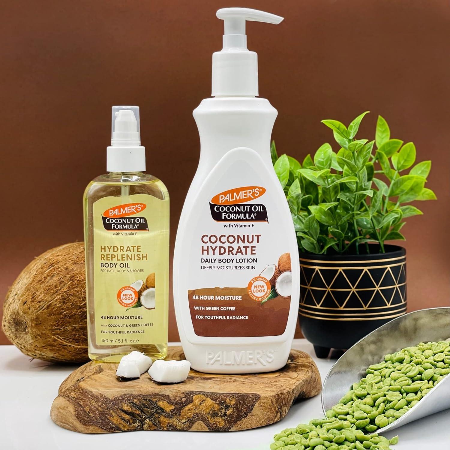 Palmer’s Coconut Oil Body Oil + Body Lotion, Value Skin Care Bundle for Dry Skin, Provides 48 Hour Moisture to Dry, Rough Skin, Includes 1 Moisturizing Lotion (13.5 fl oz) and 1 Skin Oil (5.1 fl oz) - view 7