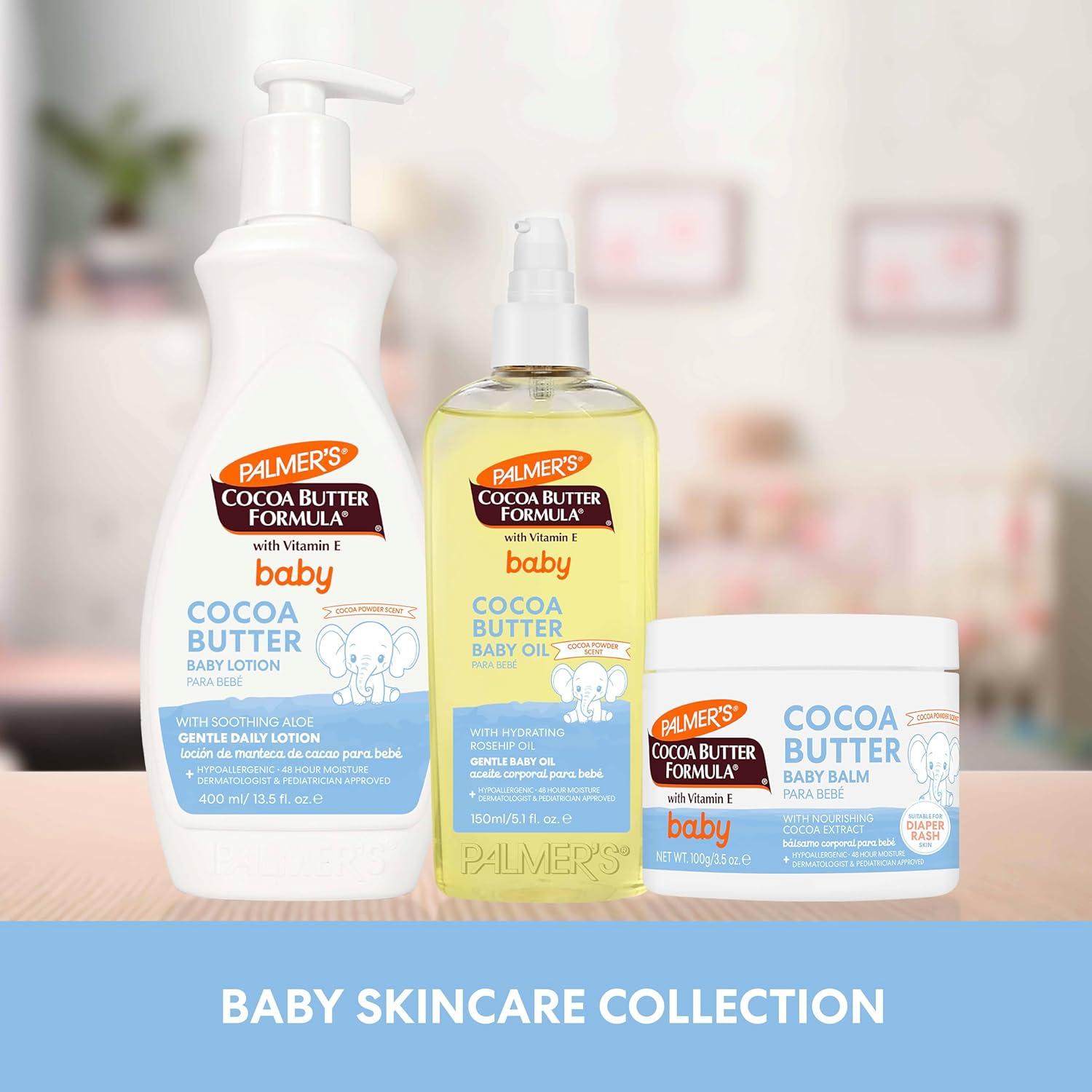 Palmer’s Cocoa Butter Formula Baby Essentials Trio, Lotion (13.5  Oz), Oil (5.1 Oz), Balm (3.5 Oz), Provides 48 Hr Moisture to Soothe & Protect Baby’s Skin - view 5